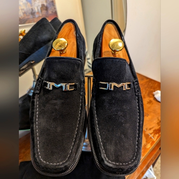 COPY - These are not sold!!!Men's Bruno Magli Blk Suede Blaine Loafers sz 10.5 W - Picture 1 of 8